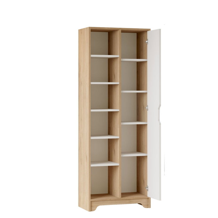 Hanah Home Armario Multiusos Roble y Blanco LIB2-SW